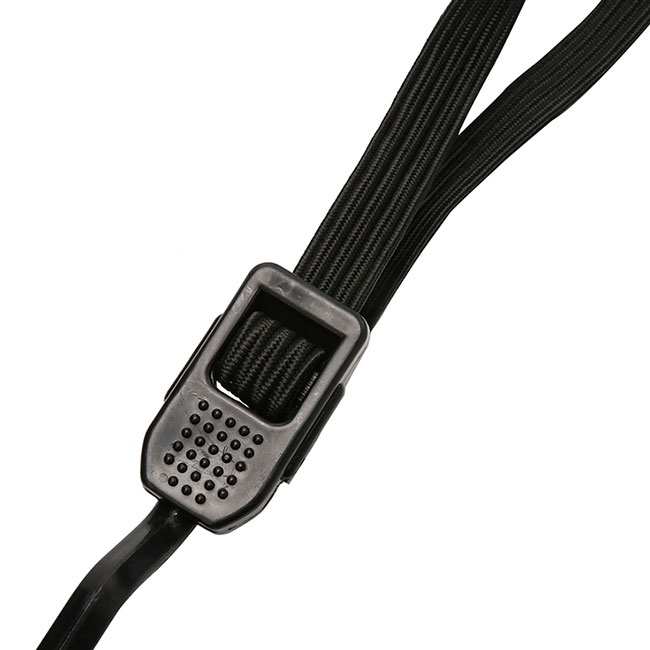 Adjustable flat bungee strap