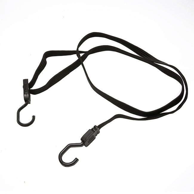 Adjustable flat bungee strap